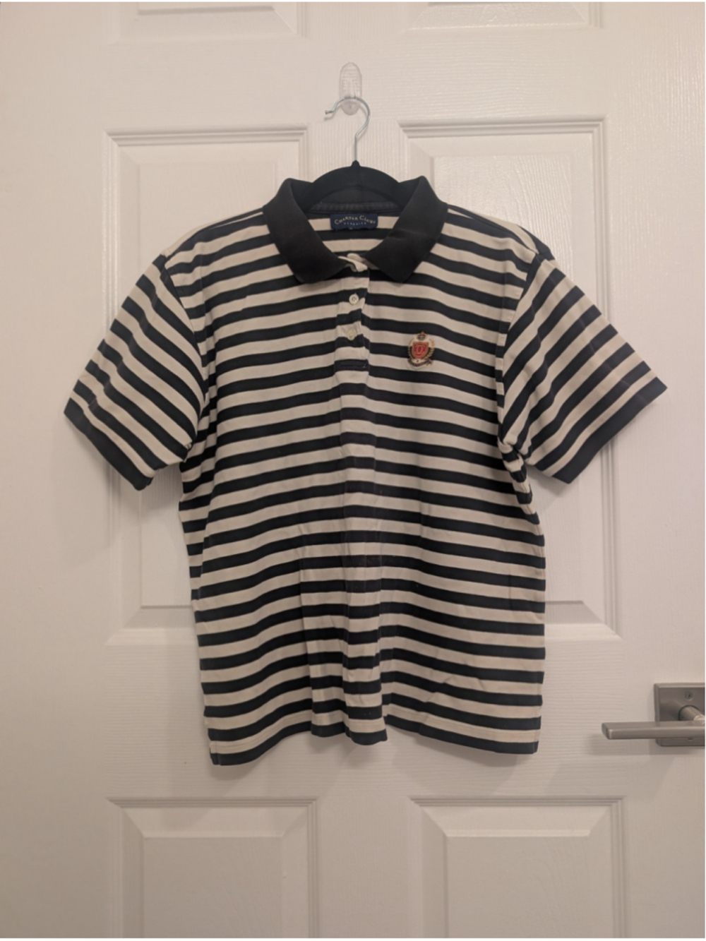 Charter Club Striped Short Sleeve Polo Shirt S Nautical Preppy Old Money Golf